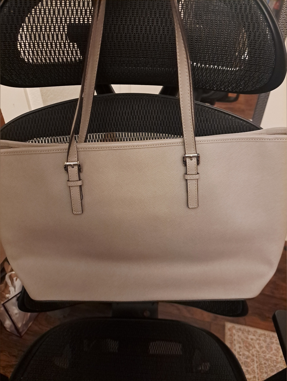 Michael Kors Taupe Tote with Silver Hardware - Picture 5 of 10